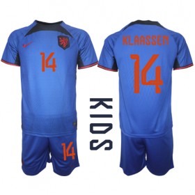 Baby Fußballbekleidung Niederlande Davy Klaassen #14 Auswärtstrikot WM 2022 Kurzarm (+ kurze hosen)
